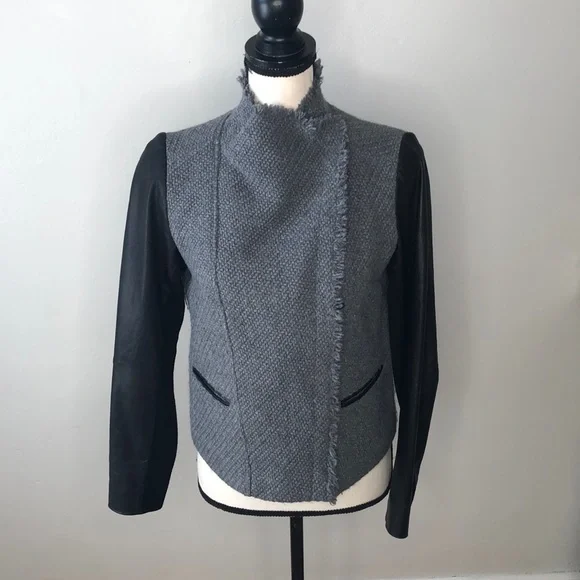 Vince Tweed and Leather jacket - Picture 5 of 13